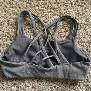 Super cute gray sports bra!